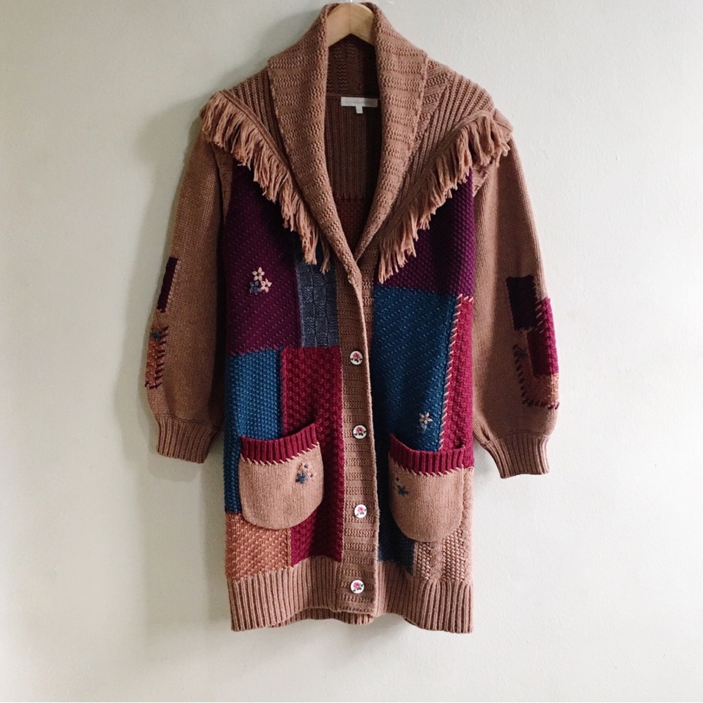 Loveshackfancy Franco Patchwork Cardigan - image 1